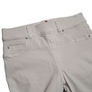 Spanx Womens White Size Medium Stretch Skinny‎ Ankle Jean Pull on 5 Pocket